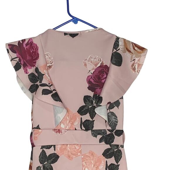 PrettyLittleThings Bodycon Floral Print Ruffles on Top Sleeveless Size 0 - Picture 11 of 16